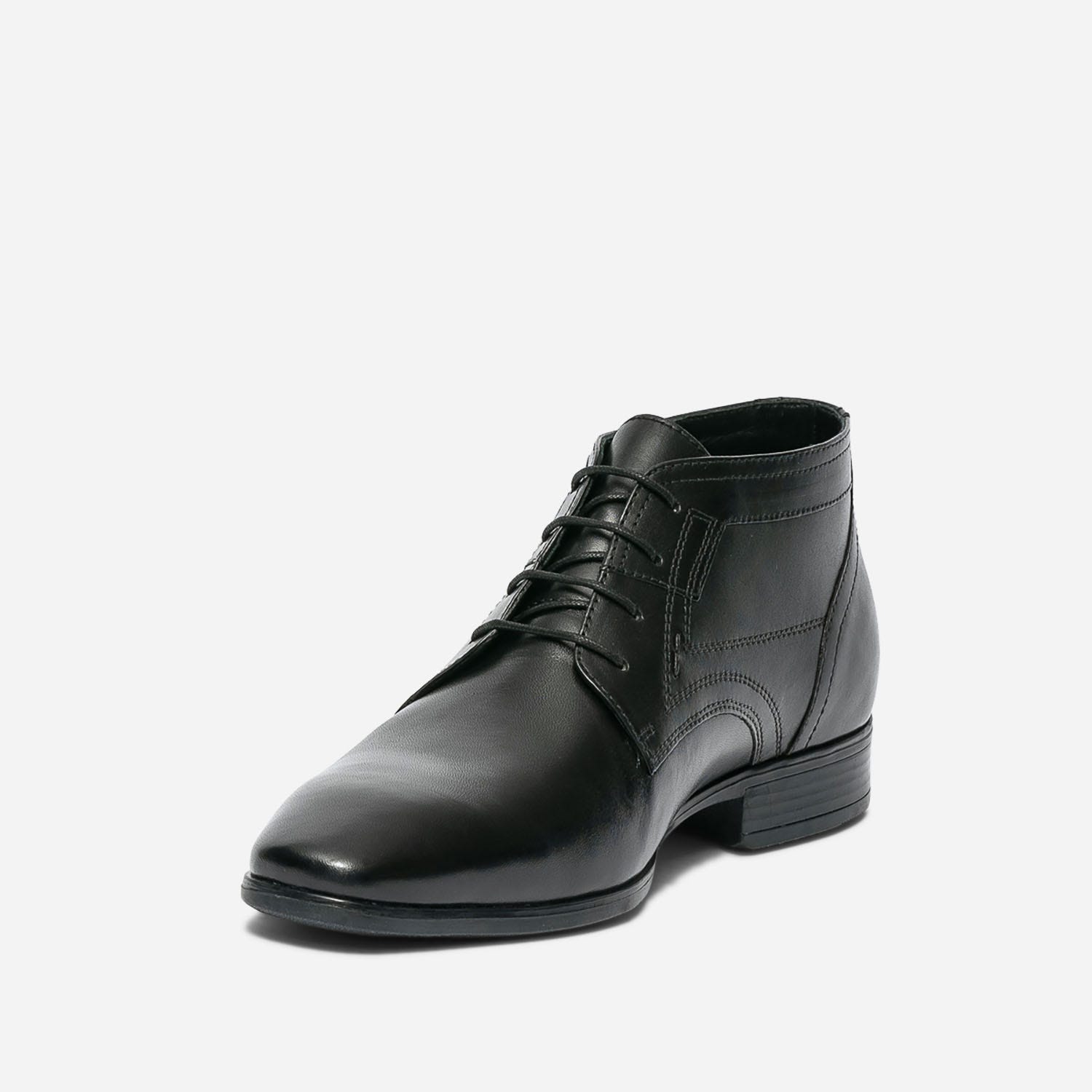 Chukka boots noir en cuir