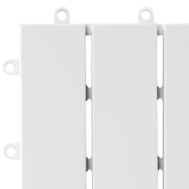Teppichboden Terrassenfliesen 30 Stk. Weiß 30x30 cm Massivholz Akazie, vidaXL