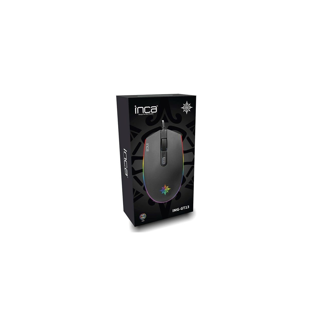 Inca IMG-GT13 PRO Optisch Gaming Maus Mouse 1200 DPI RGB-Logo-Effekt