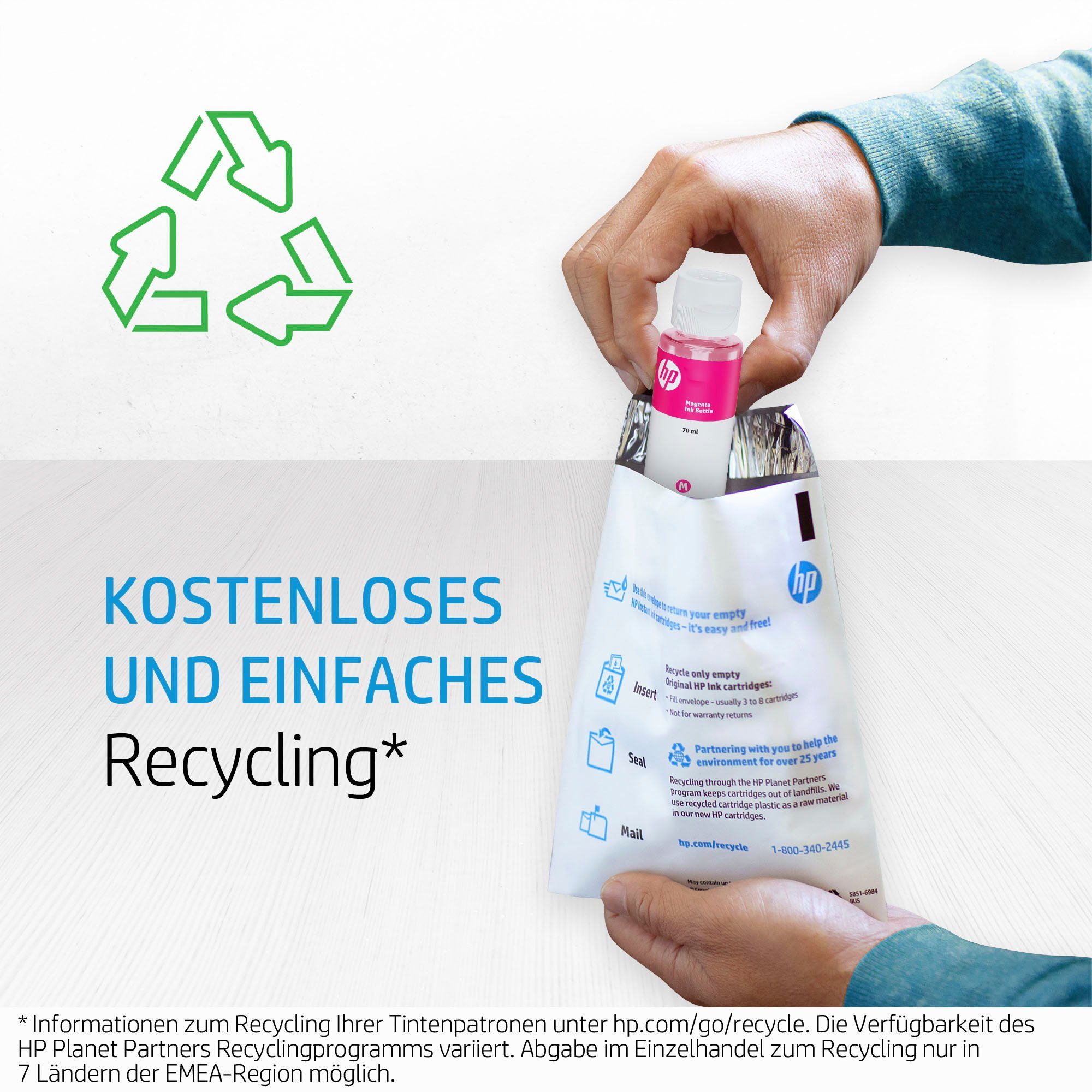 HP 32XL Schwarz Original Tintenflasche, 135 ml Nachfülltinte (für HP, 1x 135 ml)