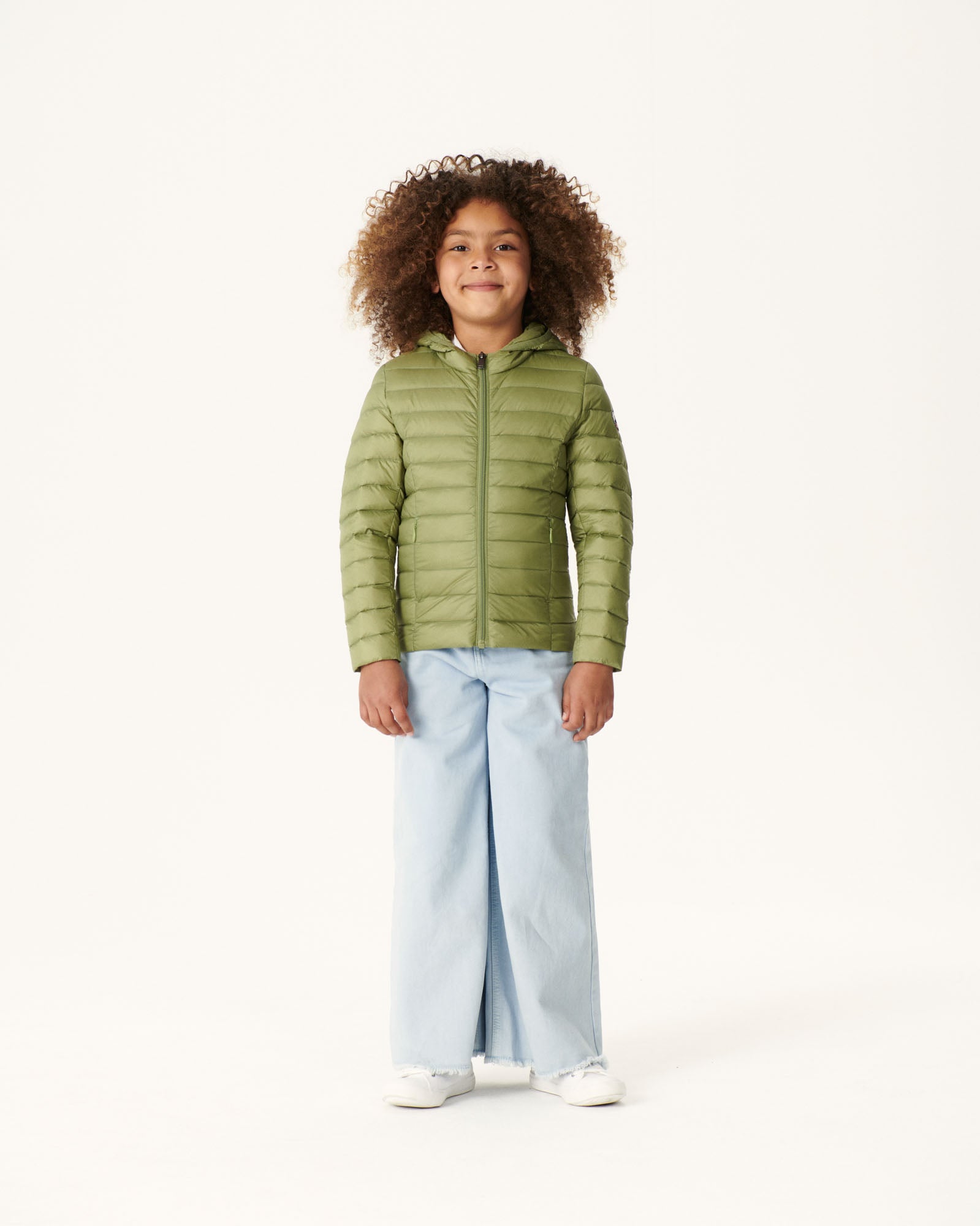 Doudoune légère à capuche enfant Kaki clair Carla