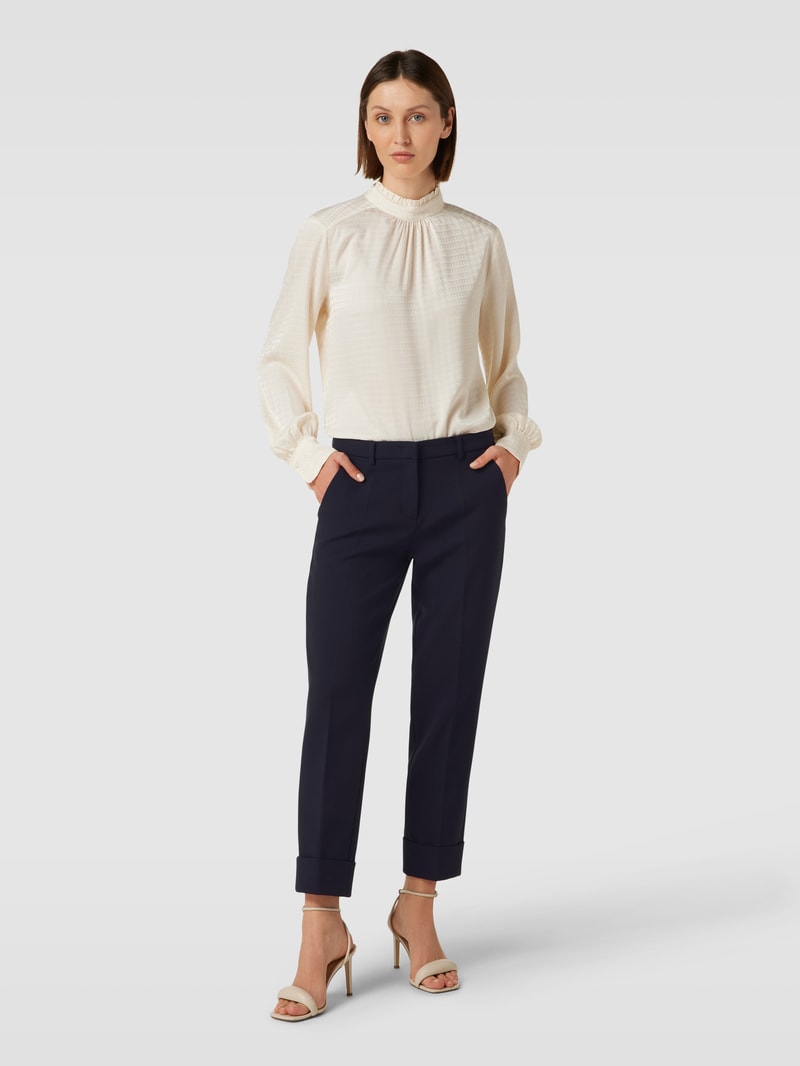 Chino mit Bundfalten Modell 'KRYSTAL' in marineblau
