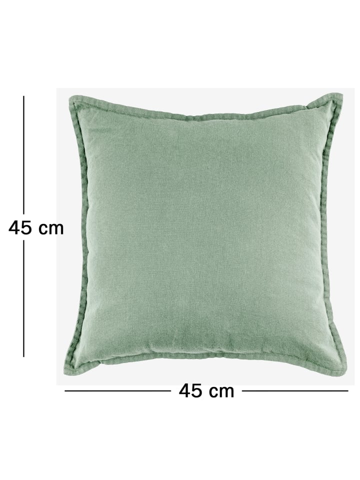 JACK 2er Set Kissenhülle 45x45cm Baumwolle Einfarbig in Jade Grün günstig kaufen 45x45 cm