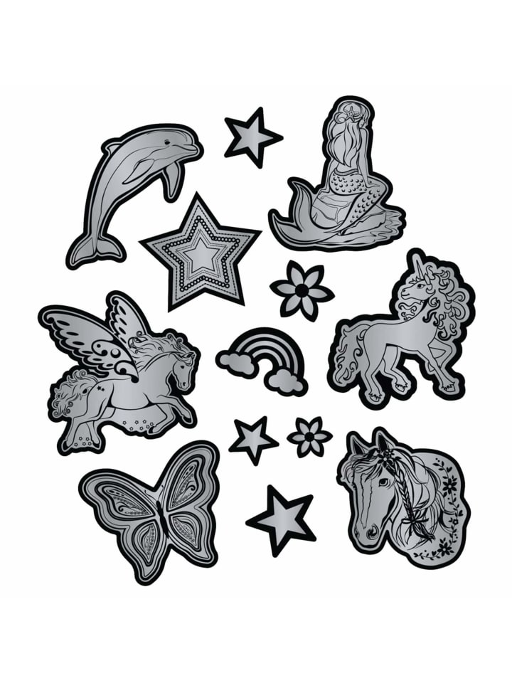 Step by Step Reflektierendes Sticker-Set (rot) in silber günstig kaufen onesize