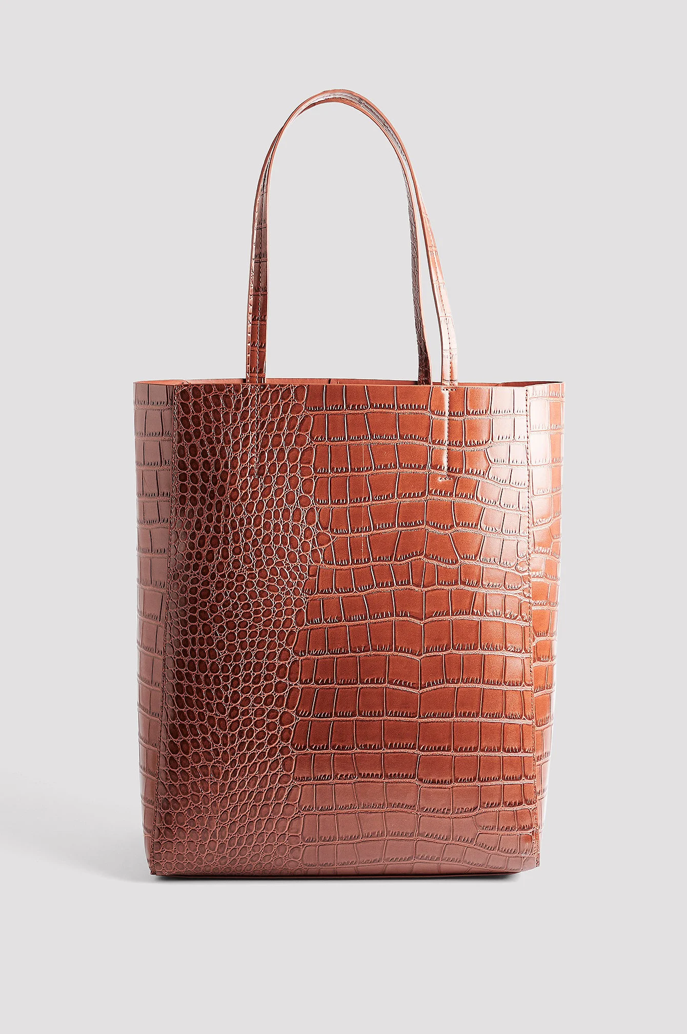 Große Tote Bag in Krokodil-Optik