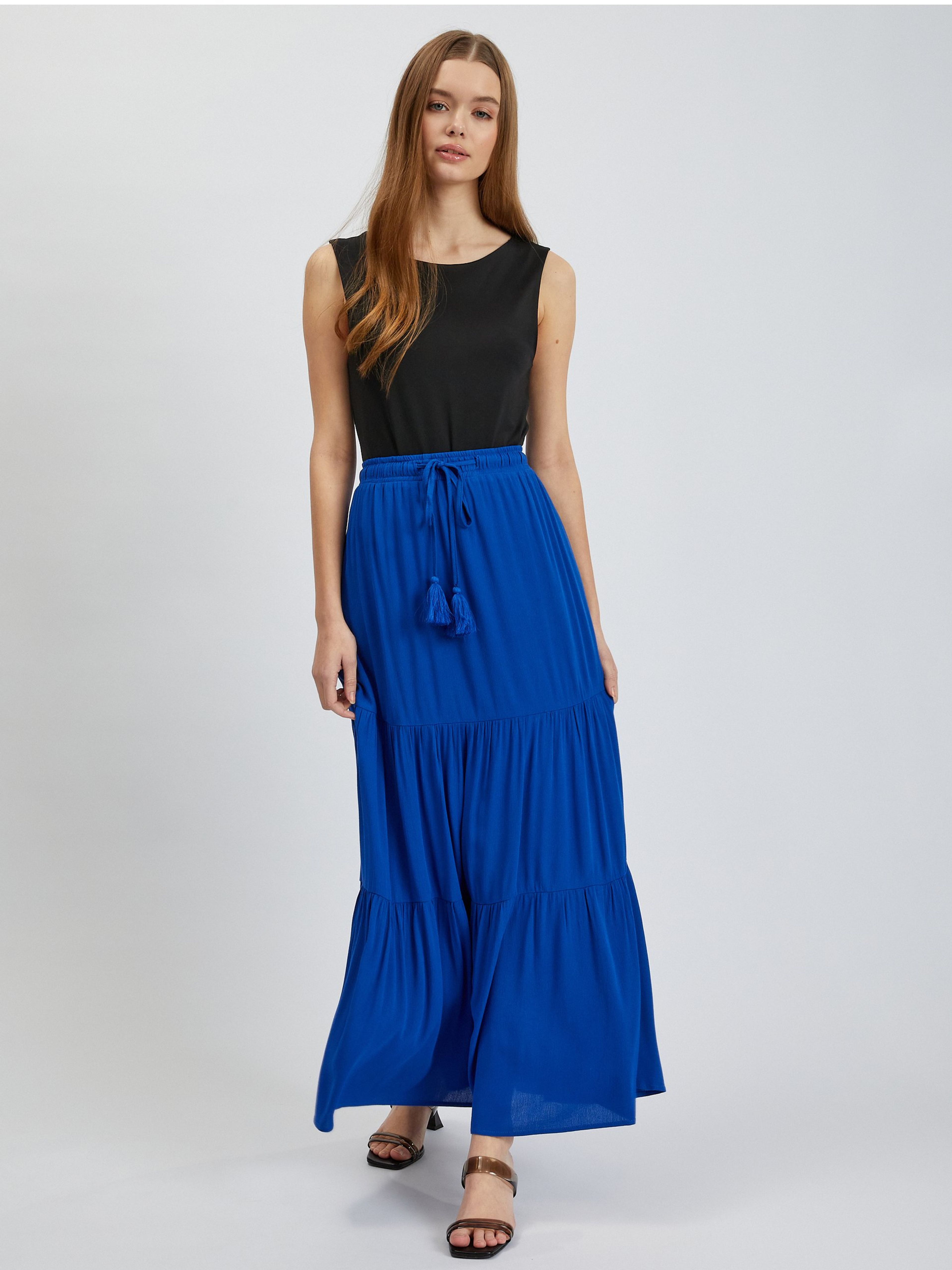 Blauer Damen-Maxirock ORSAY