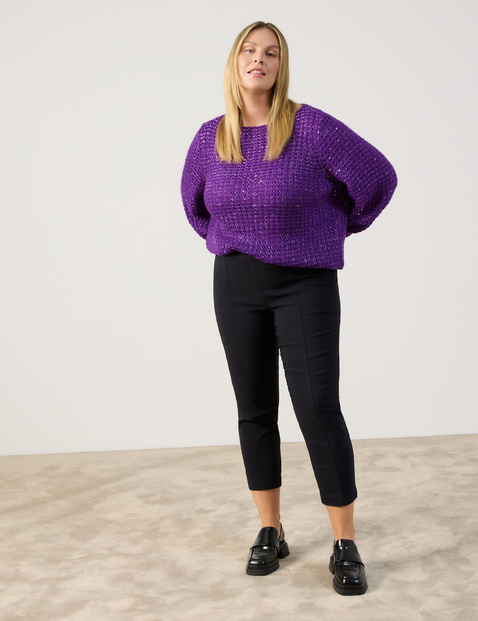 Pullover mit Pailletten-Zier