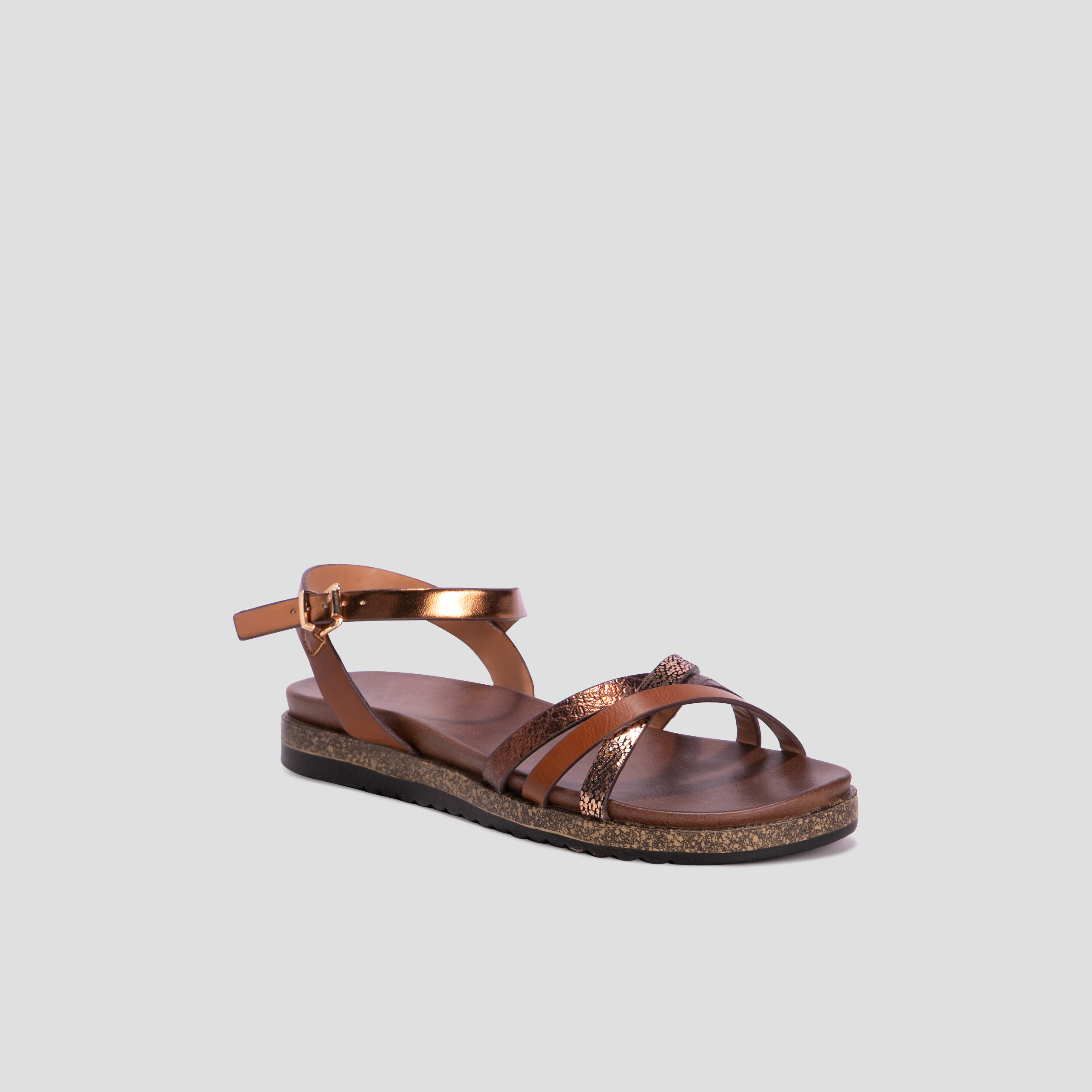 Sandales plates LH marron femme | La Halle