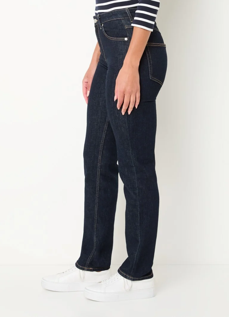 Blugi clasici Tommy Hilfiger slim fit cu talie înaltă, într-o nuanță închisă.