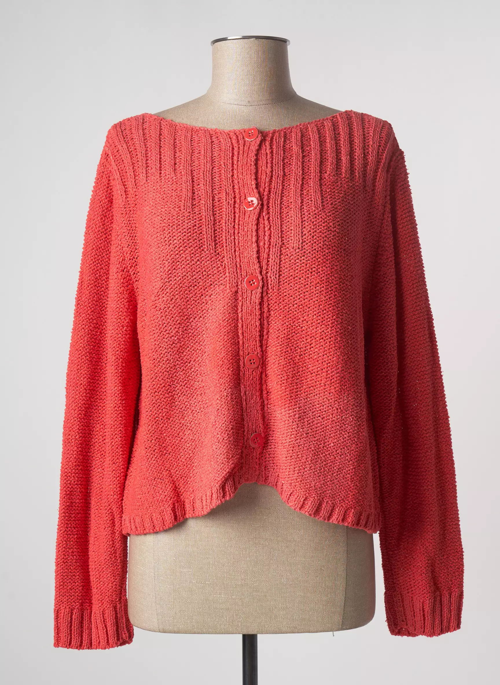 Poles Cardigans Femme couleur rouge