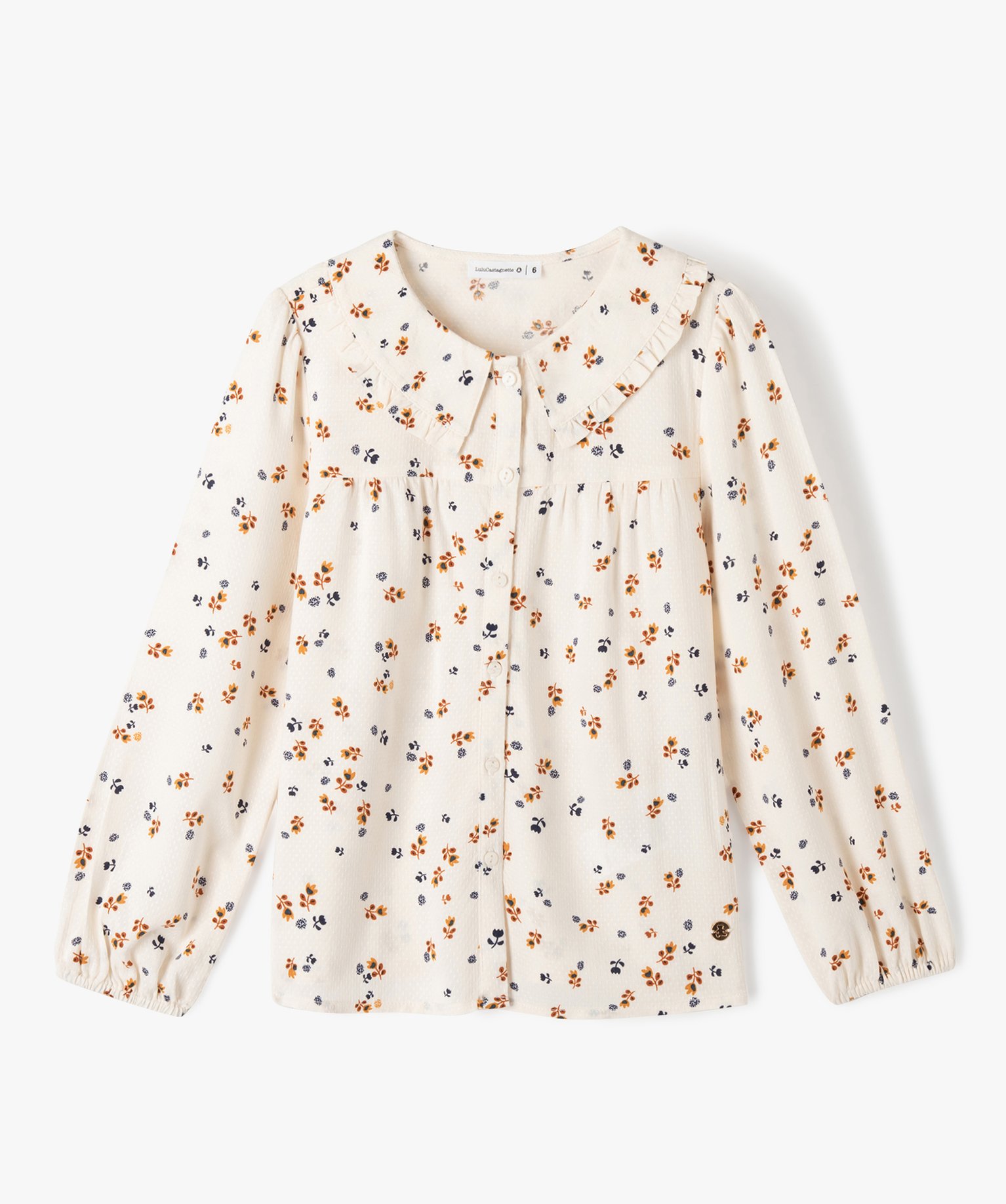 Chemise à manches longues imprimée fille - LuluCastagnette ecru | GEMO