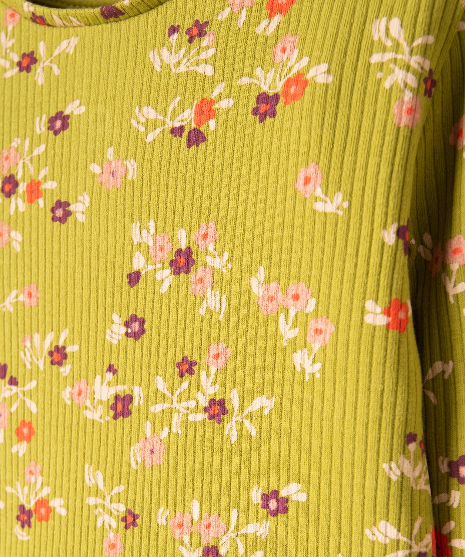 Tee-shirt à manches longues à motifs fleuris bébé fille vert | GEMO