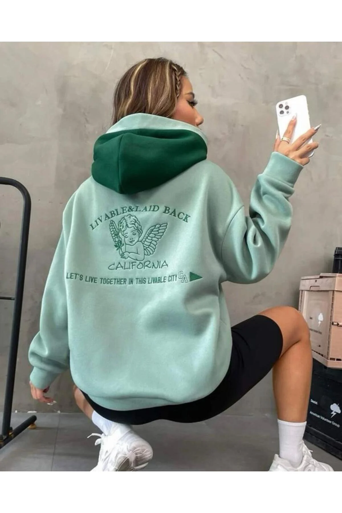 MOONBULL  Sweatshirt - Grün - Oversized
