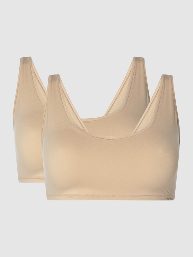 T-Shirt-BH aus Mikrofaser in beige