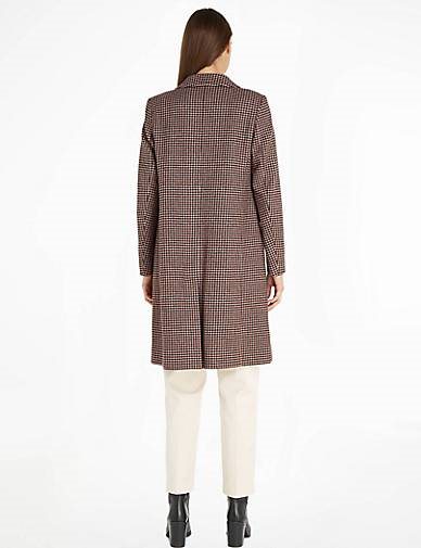 TOMMY HILFIGER Damen Mantel WOOL BLEND CLASSIC CHECK COAT