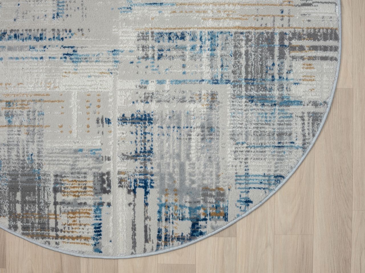 MyFlair Teppich Cozy Nest , 120cm x 120cm, Farbe Beige, rund, Florhöhe 8mm