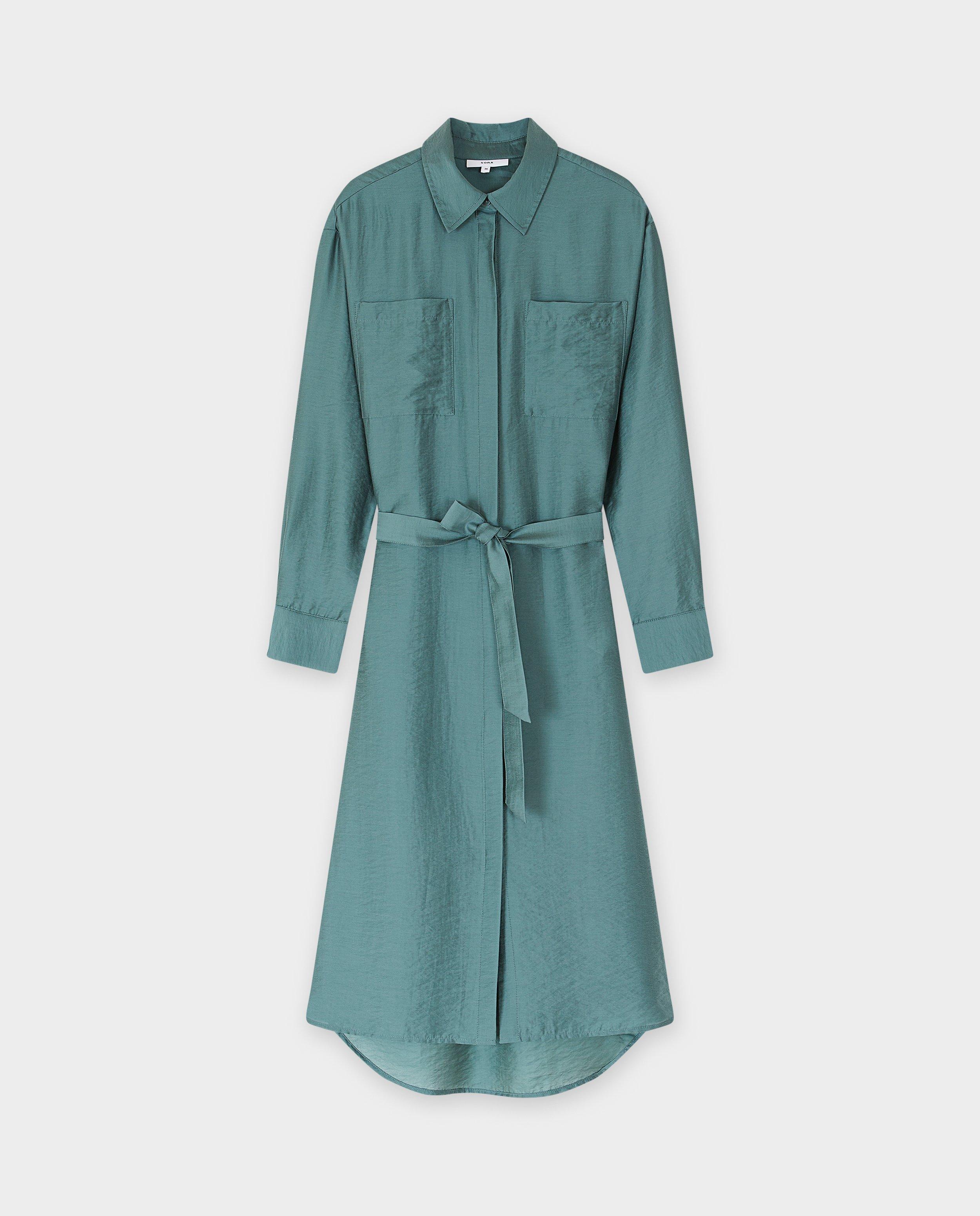 Sora Grön khaki klänning