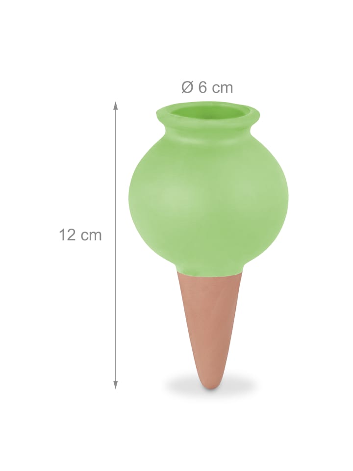 relaxdays 6 x Tonspitzen in Terrakotta/ Grün günstig kaufen onesize