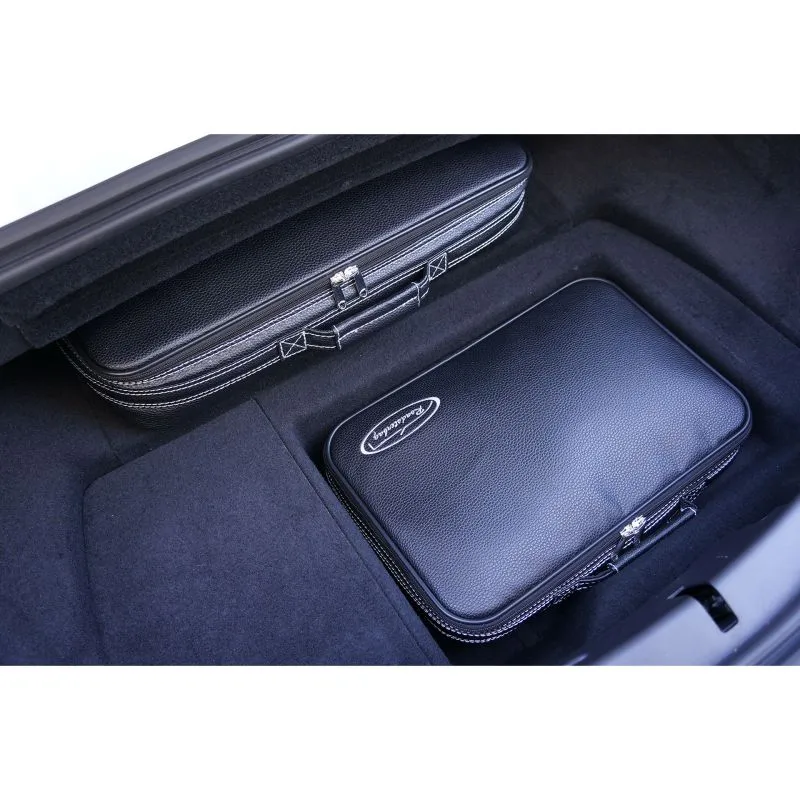 Roadsterbag Jaguar F-Type (EU) Cabrio bis 5\/2016 - 4tlg. Kofferset Kofferraum - Silbergraue Naht\/Futter Grau