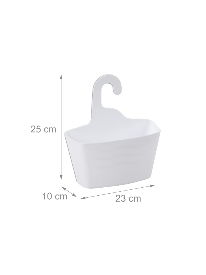 relaxdays 3 x Duschkorb in Weiß - (B)23 x (H)25 x (T)10 cm günstig kaufen onesize