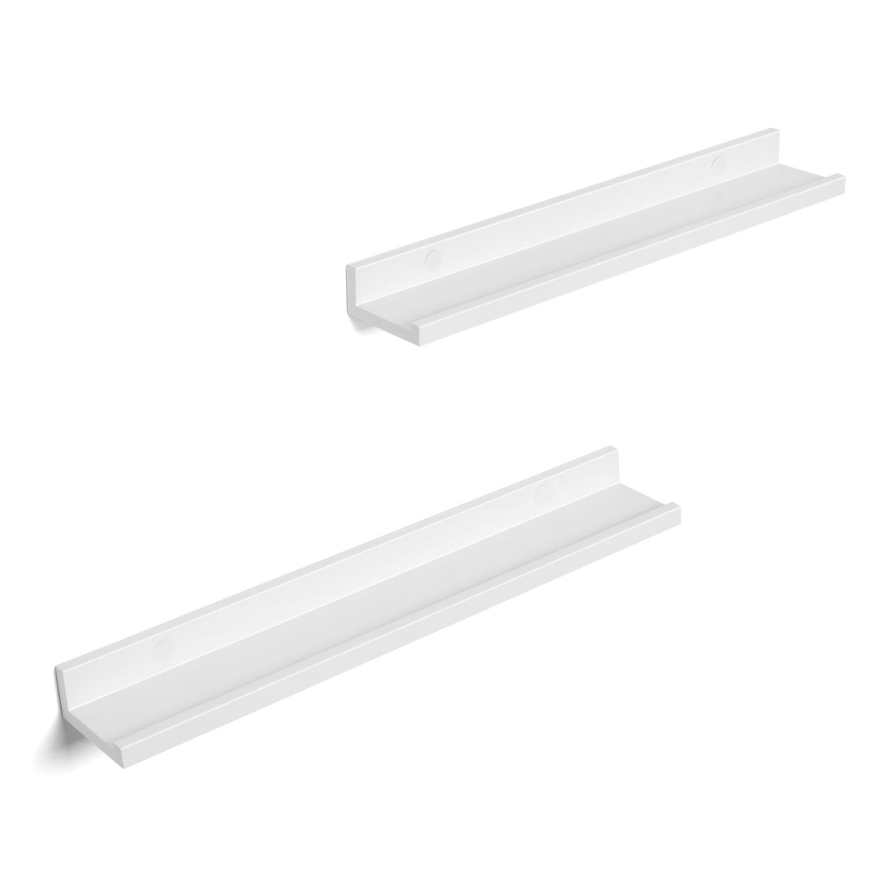 Vasagle Wandregale, 2er Set, mit Hochglanzlackierung, 60 x 10 cm
