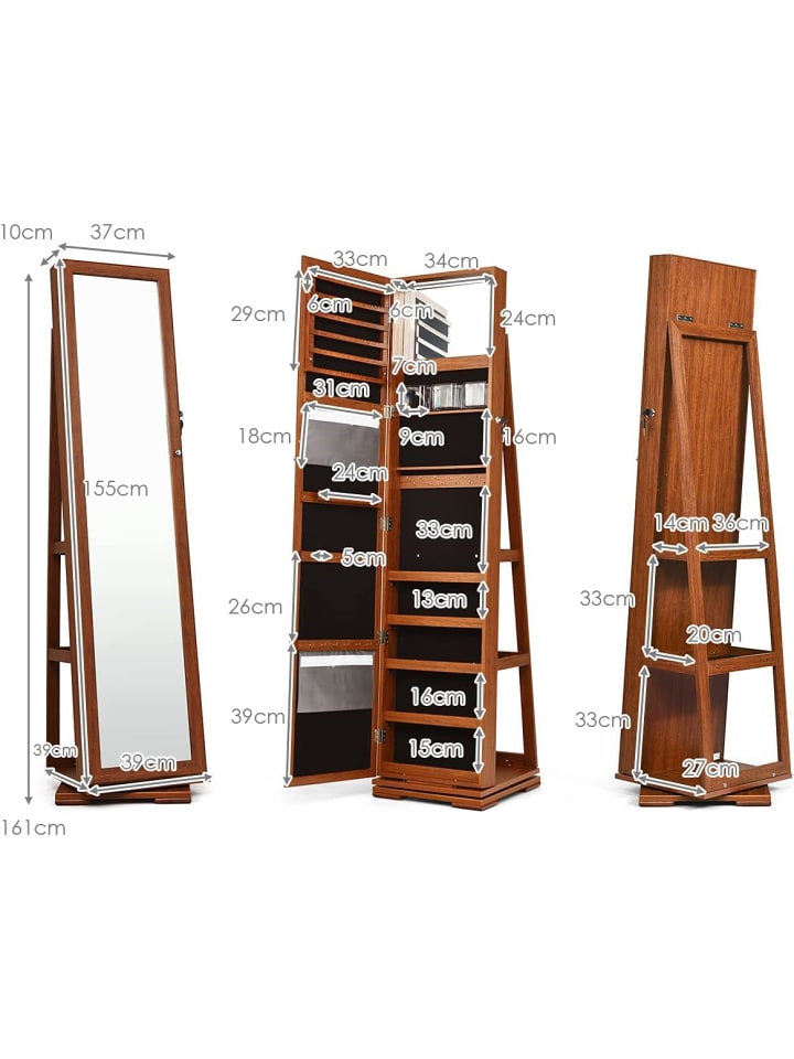 COSTWAY Schmuckaufbewahrung in Braun günstig kaufen onesize