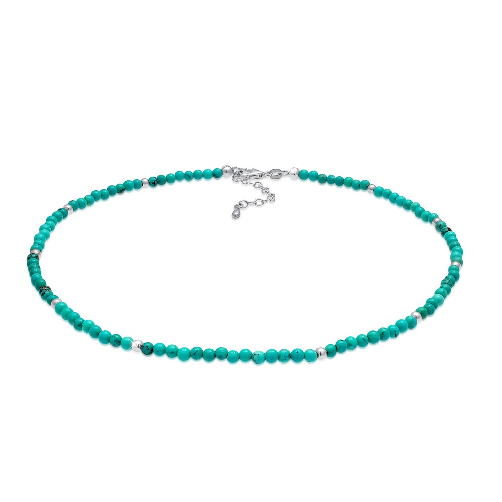 Nenalina Nenalina Collier Howlith Balls Turquoise Boho en argent sterling 925 collier