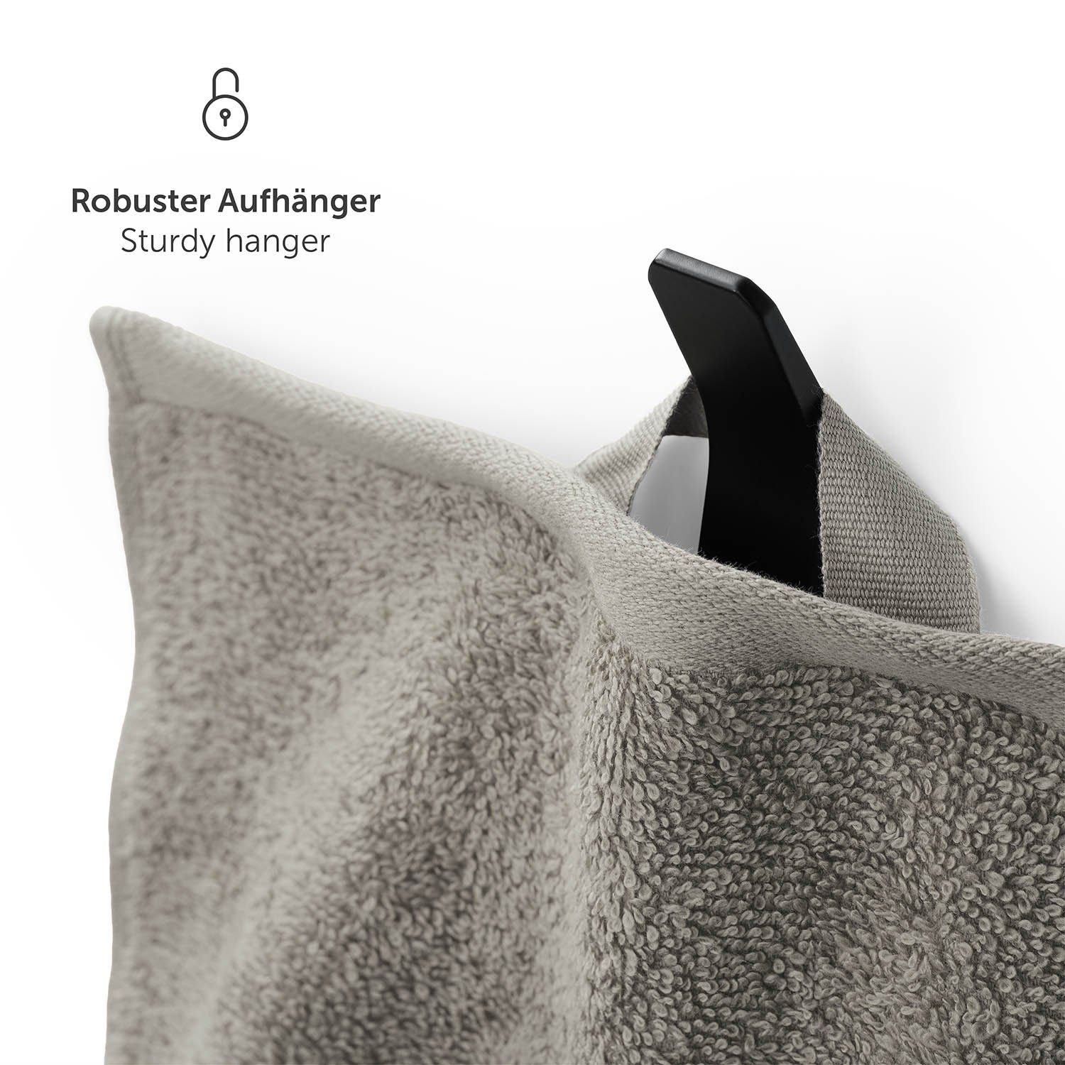 Blumtal Badetücher Premium weiche Frottier 2er Handtücher Set mit Aufhängschlaufen, Frottee (2-St), Baumwolle Oeko-TEX Zertifiziert, saugstark - Saunatuch, Strandhandtuch