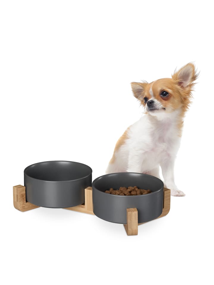 relaxdays Hundenapfbar in Grau - 850 ml günstig kaufen onesize