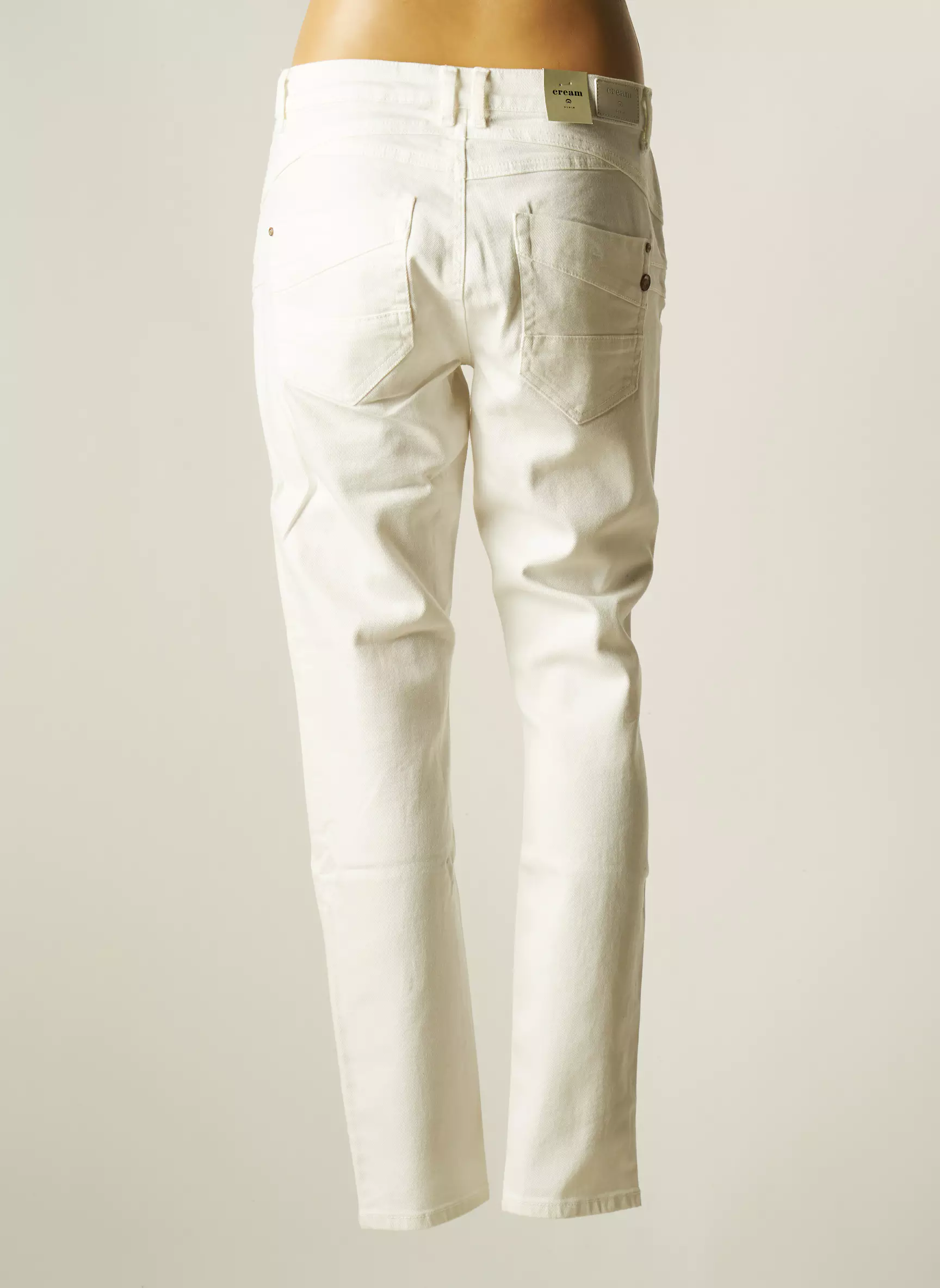 Cream Jeans Coupe Slim Femme couleur blanc