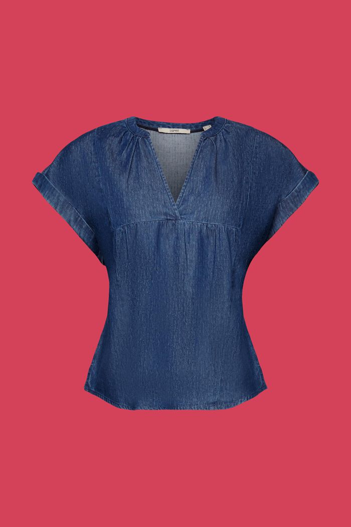 Leichte Jeansbluse, 100 % Baumwolle