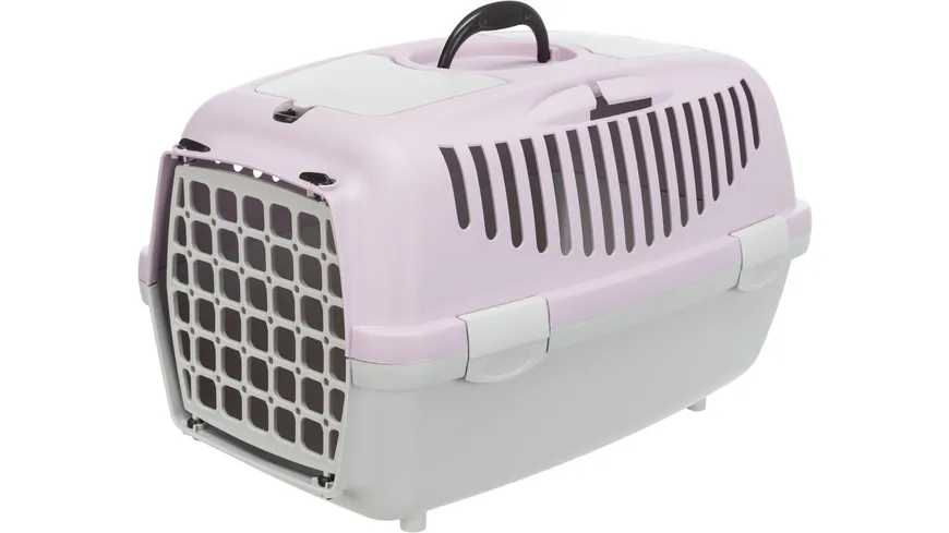 Trixie Transportbox Capri 2 hellgrau/flieder XS-S 37 x 34 x 55 cm Hundezubehör