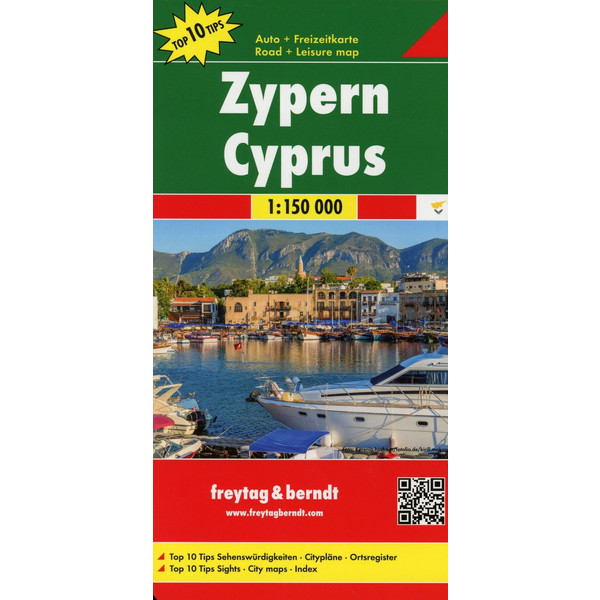 Zypern, Top 10 Tips, Autokarte 1:150.0000 - Straßenkarte