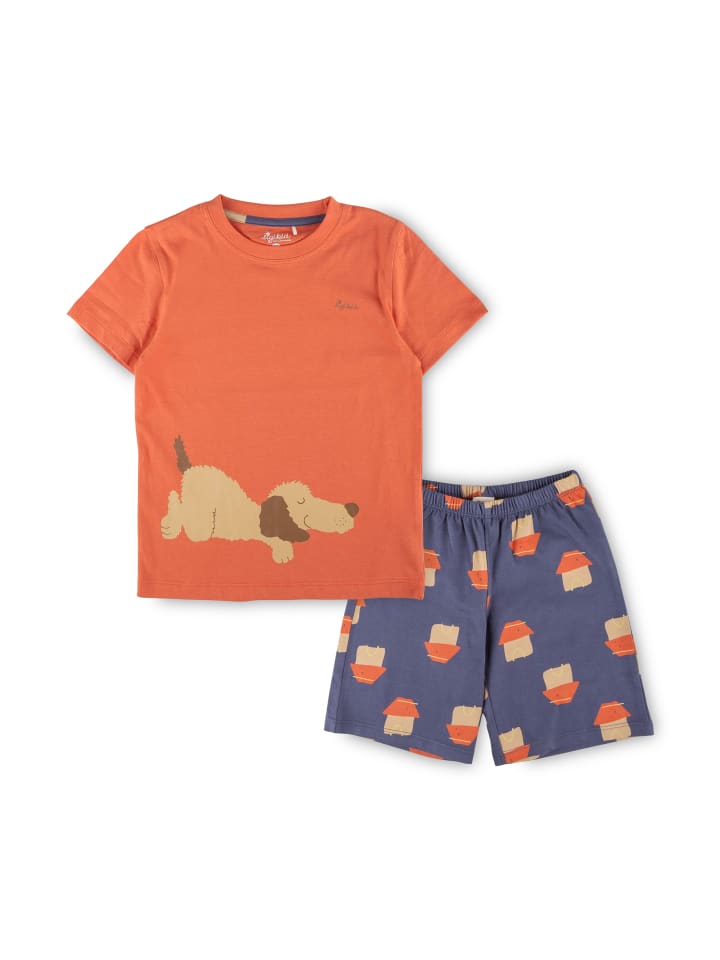 Sigikid Pyjama, Shorty Kinder Schlafanzug in Rot/Blau/ Shorty günstig kaufen