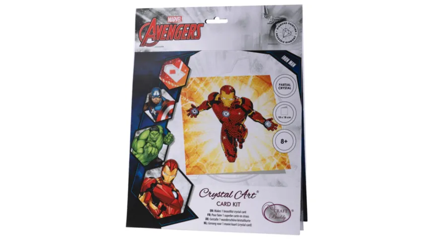 Craft Buddy - Crystal Art Diamond Painting Card Kit Ironman 18x18cm
