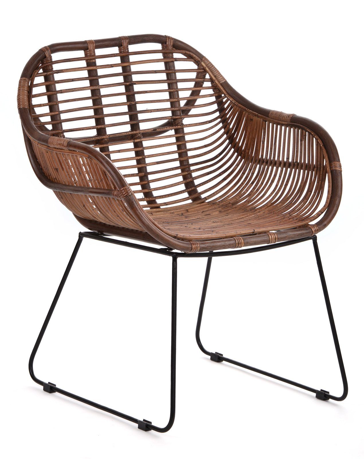 animal-design Rattanstuhl, Rattanstuhl Korbstuhl VENUS stabil aus Rattan in braun / natur - Handarbeit
