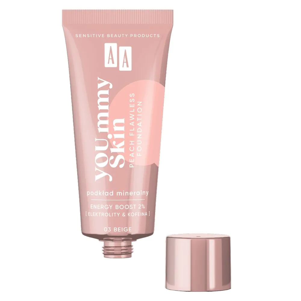 AA YOUmy Skin Peach Flawless Radiance mineralni puder, 03 Beige