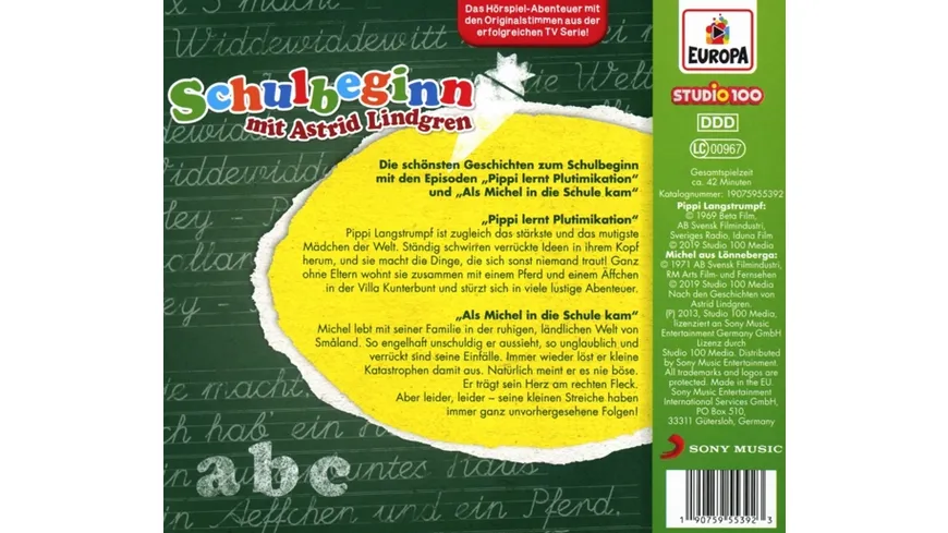 Schulbeginn mit Astrid Lindgren