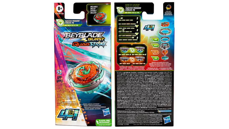 Hasbro - Beyblade Burst QuadStrike Single Pack, 1 Stück, sortiert