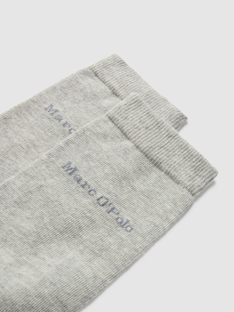Socken mit Label-Detail im 2er-Pack Modell 'Valentina' in hellgrau