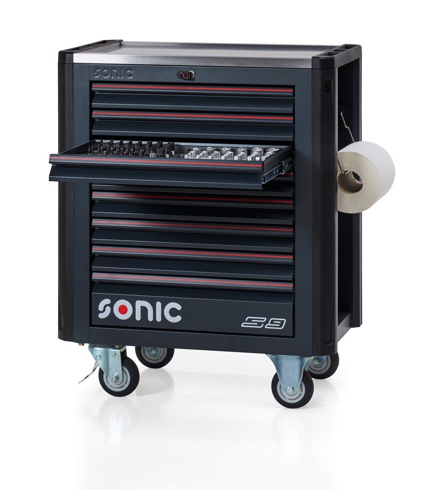 Sonic 738477 NEXT S9 Werkzeugwagen, gefüllt mit 384 Teilen