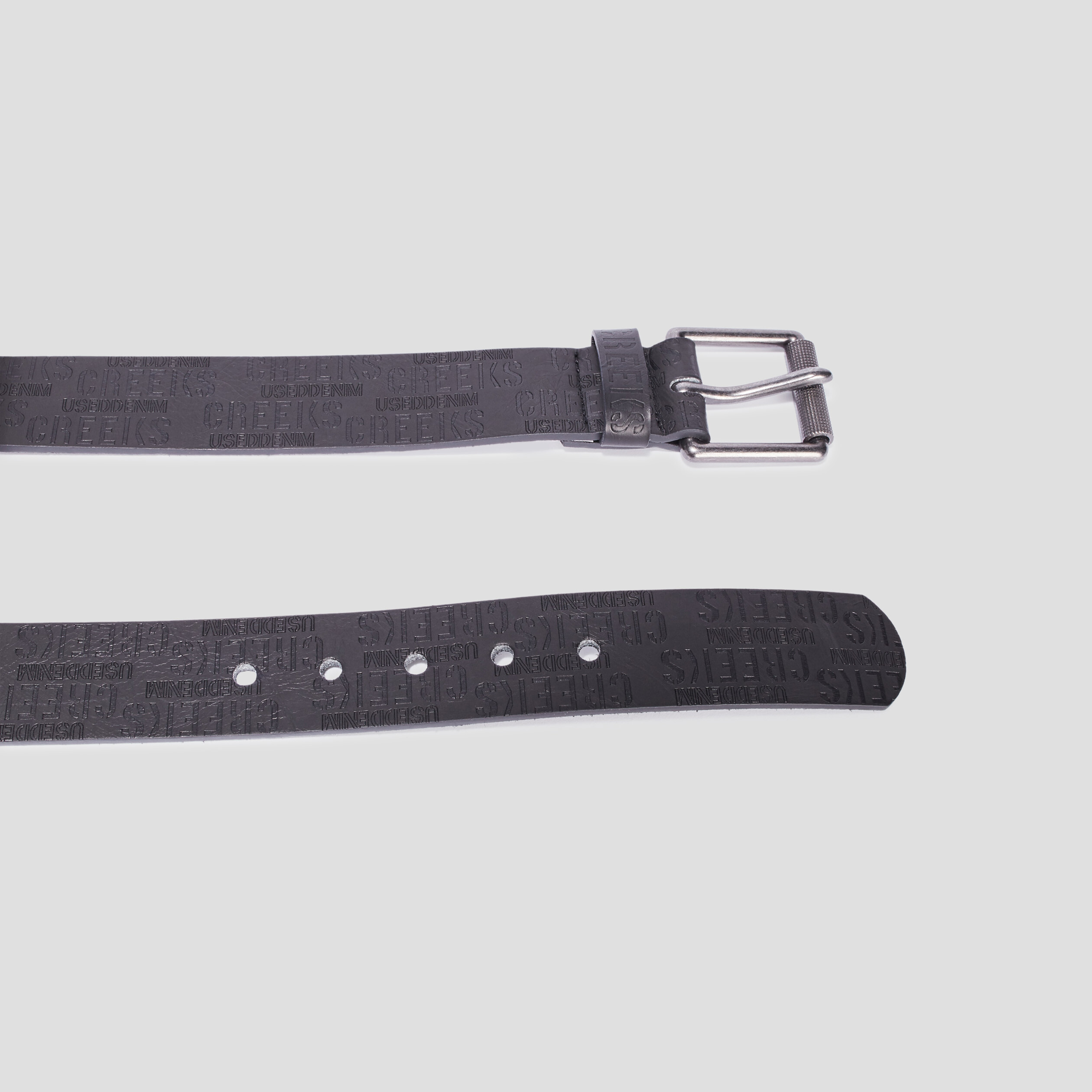 Ceinture embossée Creeks noir homme | La Halle
