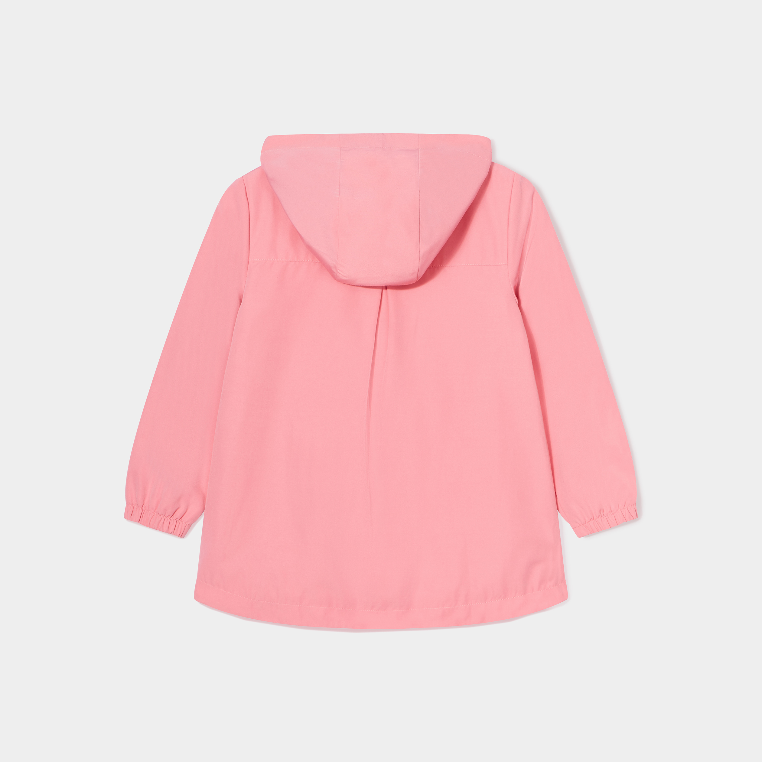 Parka longue zippée à capuche rose corail fille | La Halle