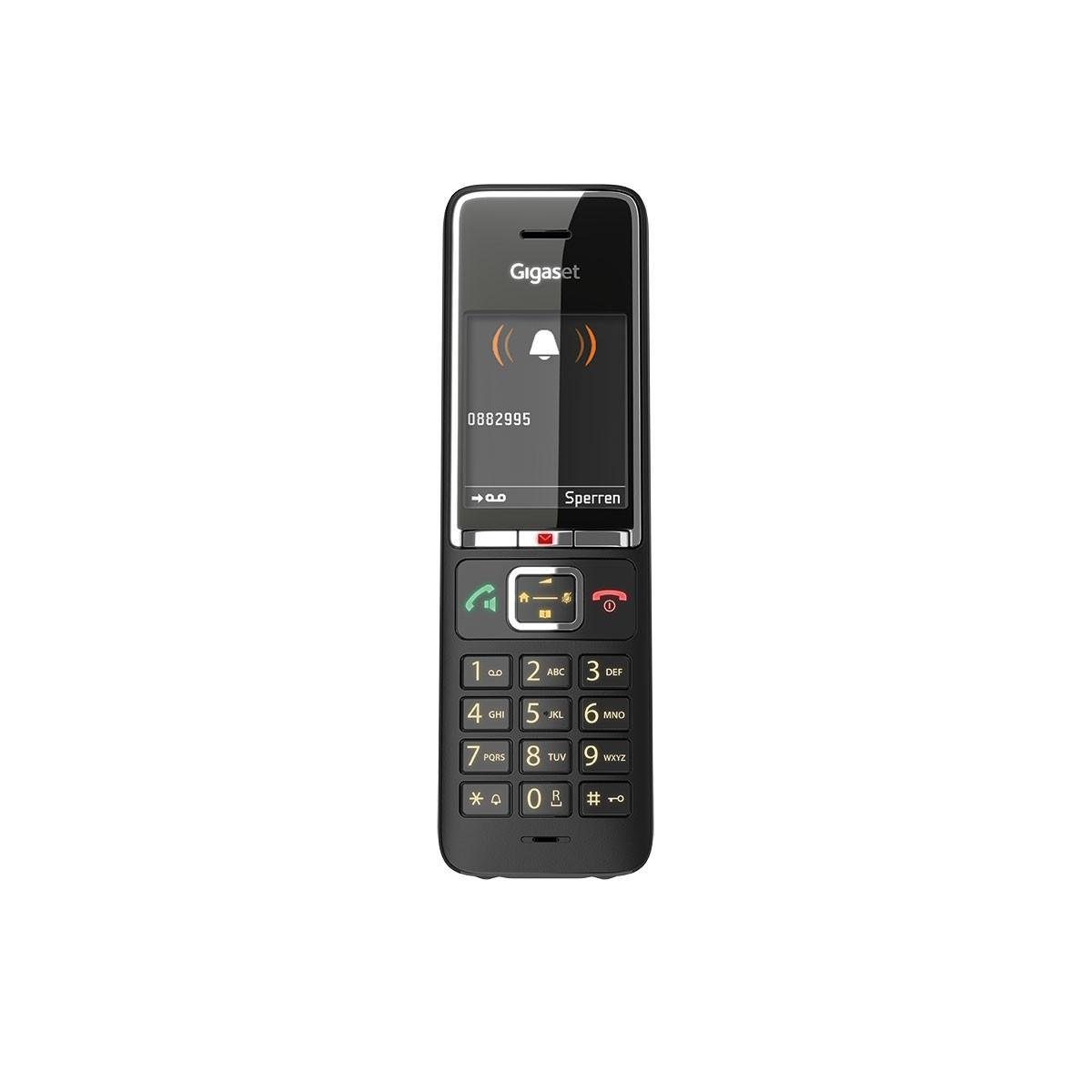 Gigaset COMFORT 550 schwarz Schnurloses DECT-Telefon (Mobilteile: 1, Freisprechfunktion, Hörgerätekompatibel, Babyphone-Funktion)