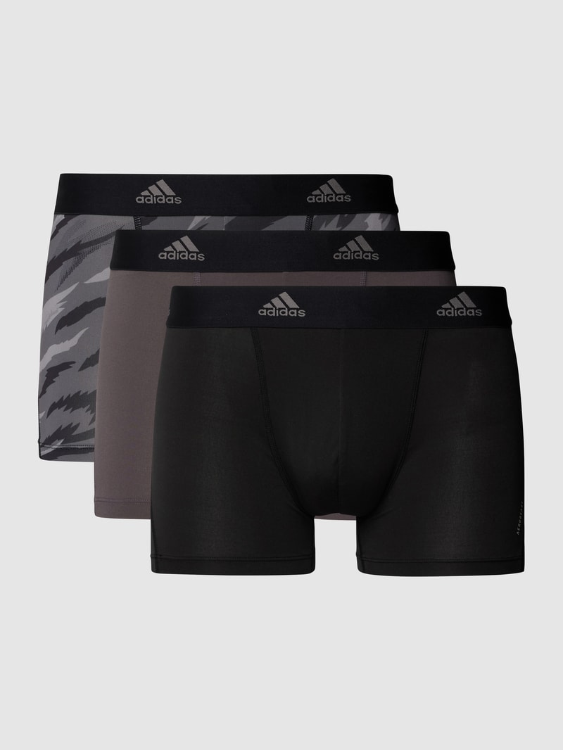 Trunks mit elastischem Bund im 3er-Pack in mittelgrau