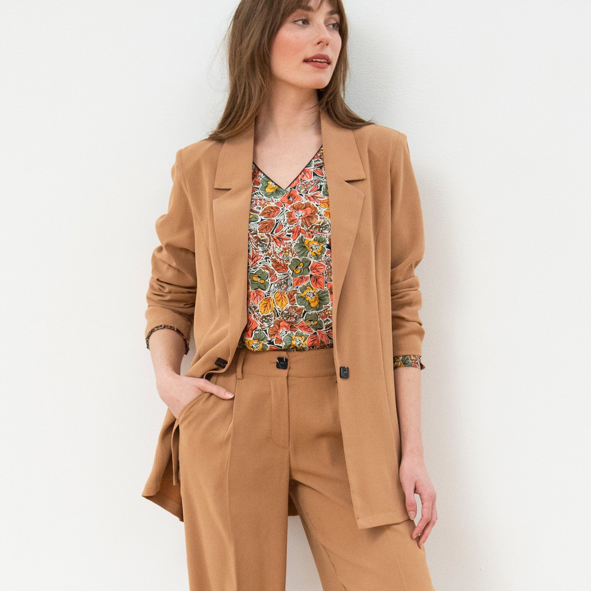 Veste blazer fluide manches longues