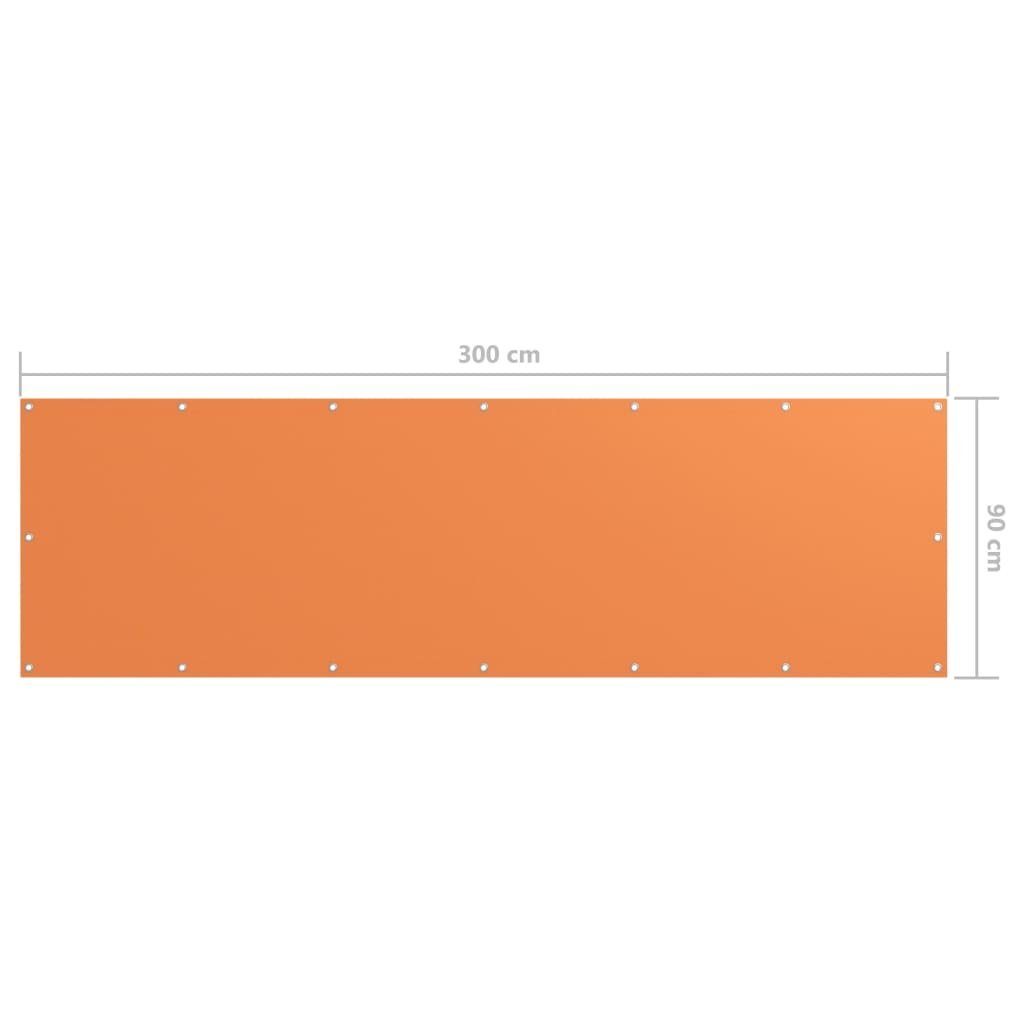vidaXL Balkonsichtschutz Balkon-Sichtschutz Orange 90x300 cm Oxford-Gewebe