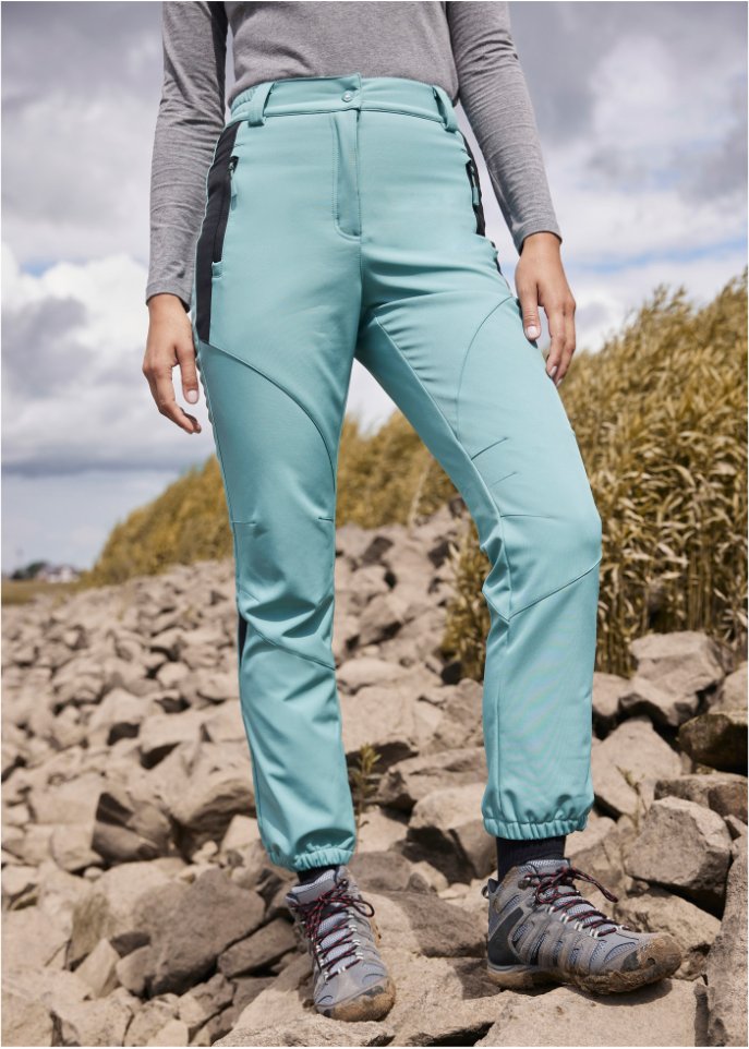 Wasserabweisende Softshell-Hose, gerade geschnitten
