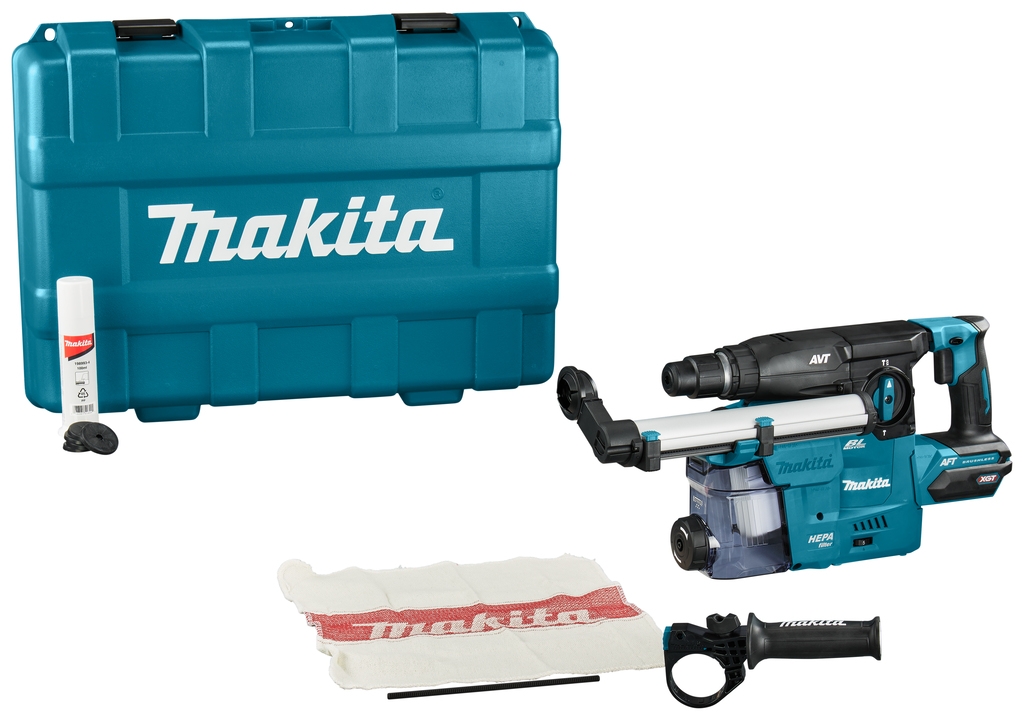 Makita HR008GZ03 Combination Hammer SDS-Plus with dust extraction 40V Max excl. batteries and charger in case
