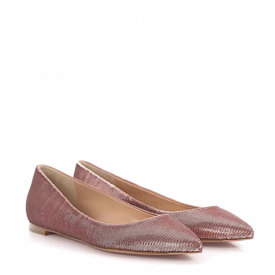 Gianvito Rossi - Ballerinas Klassisch G20026 Pailletten - beige